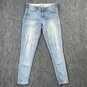 Democracy Womens Light Wash Distressed Skinny Jeans Size 4